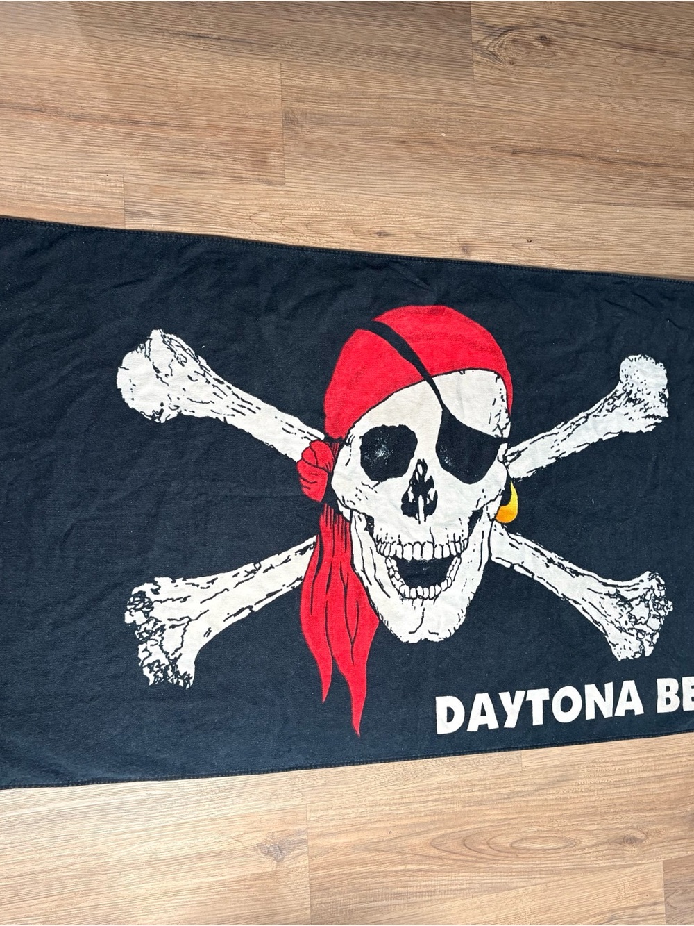 Daytona Beach black towel, size 54x30 #daytonabeach #beach